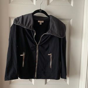 PH 8 black cute jacket to wear alone or over a shirt. Sits at the waist. Sharp!
